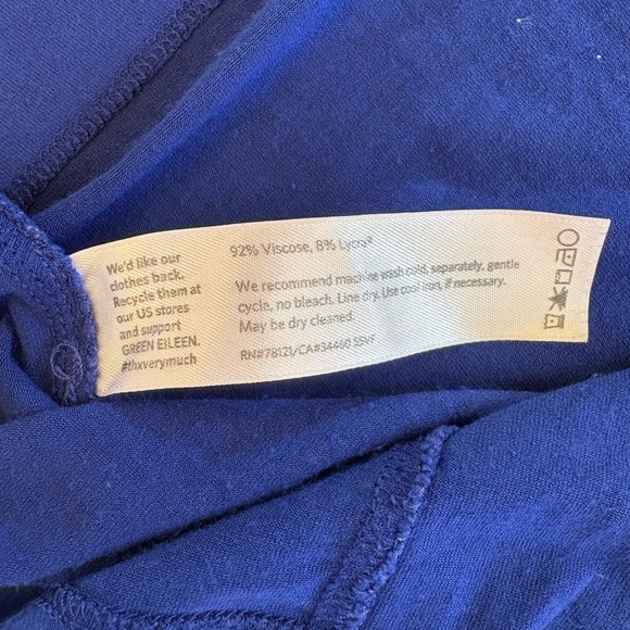 Eileen Fisher Vibrant Blue Knit Tank Dress - Picture 6 of 9